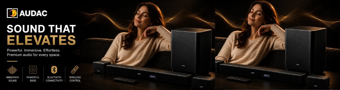 Audac premium sound system for homes and offices — supplied PAN India by Rudraksh Industries