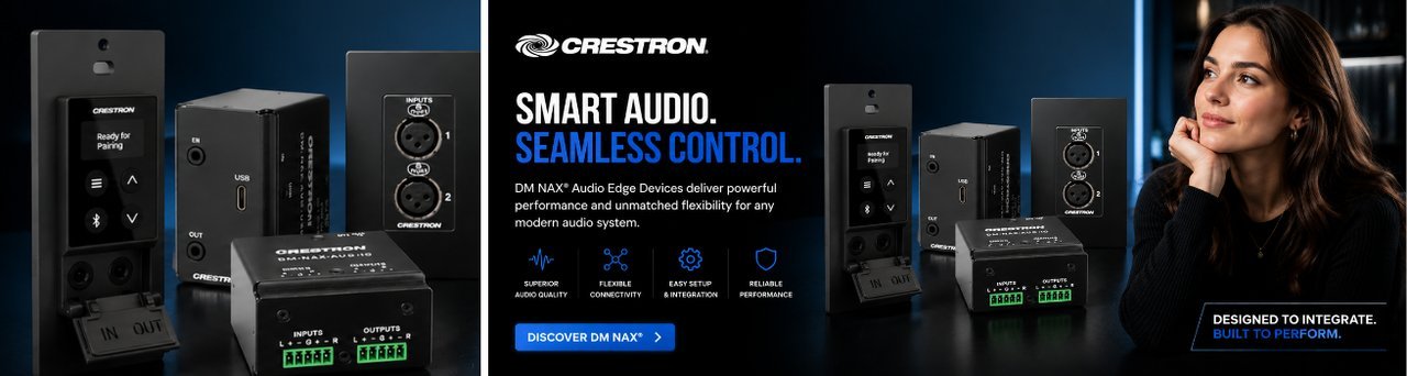Crestron DM NAX Audio Edge Devices — designed to integrate, built to perform