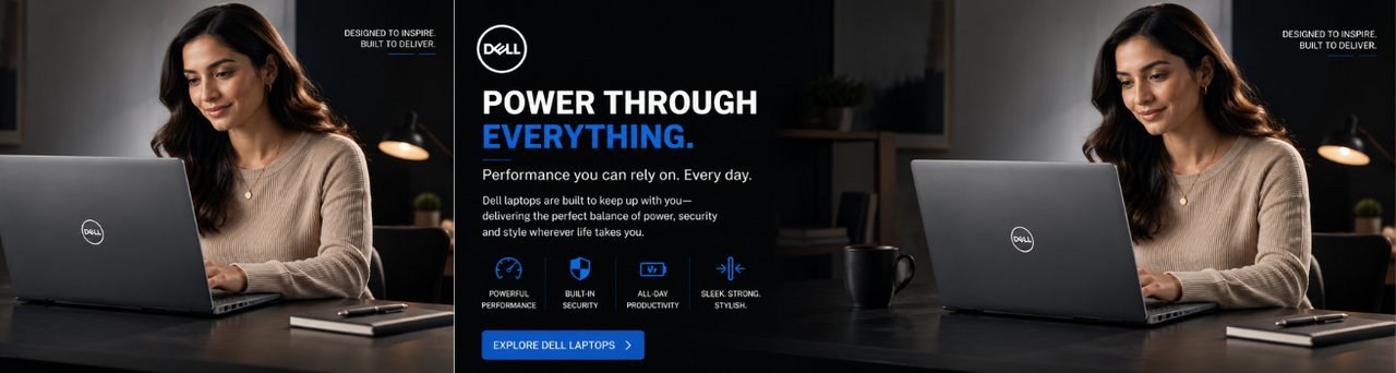 Dell laptops — power through everything, supplied by Rudraksh Industries