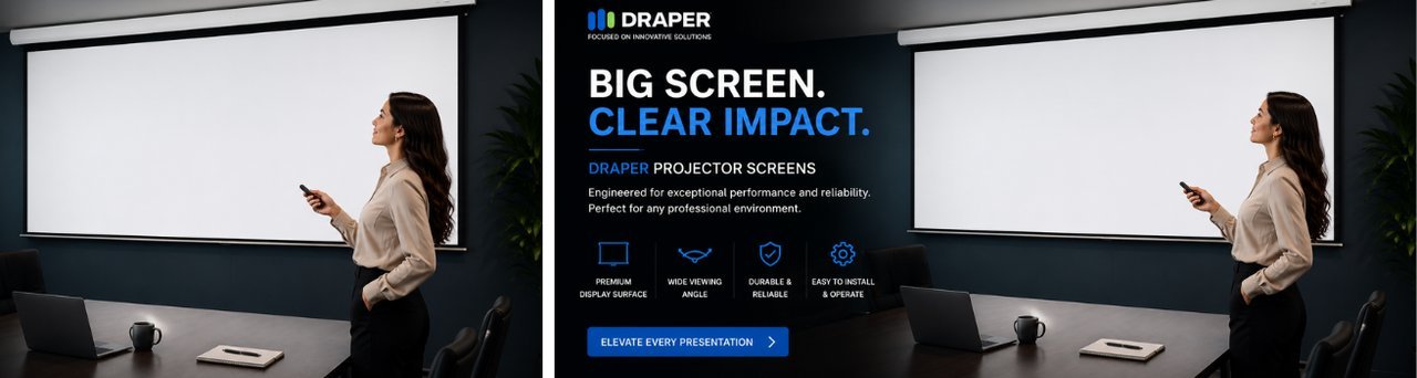 Draper projector screens — engineered for exceptional performance and reliability