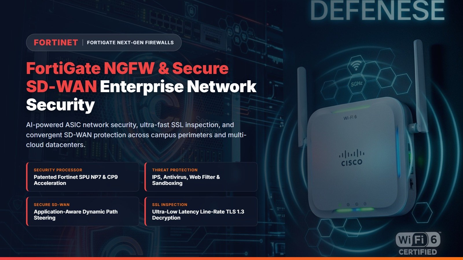 Fortinet FortiGate 40F Next-Gen Firewall with SPU SOC4 Processor