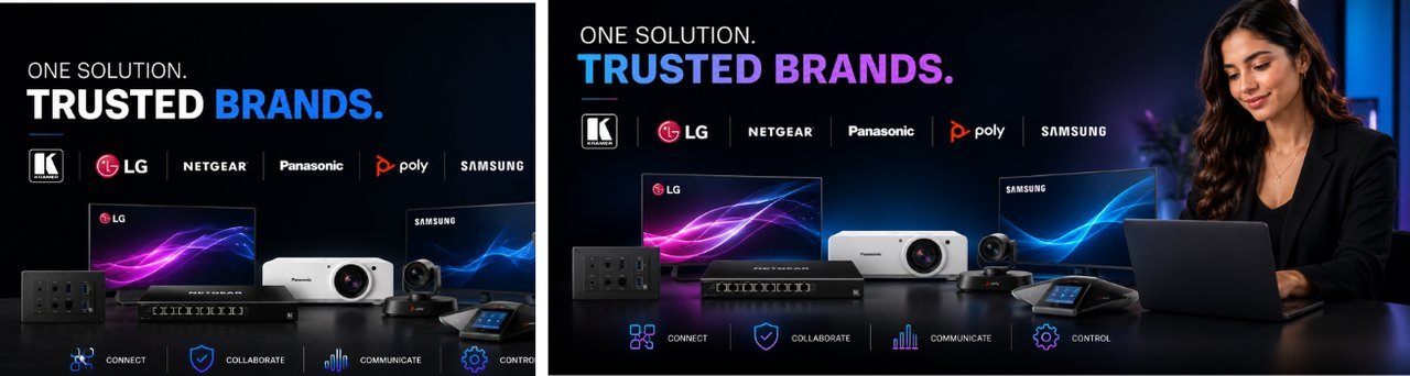 One solution, trusted brands — connect, collaborate, communicate, control