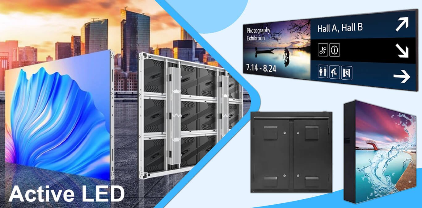 Active LED video wall installation
