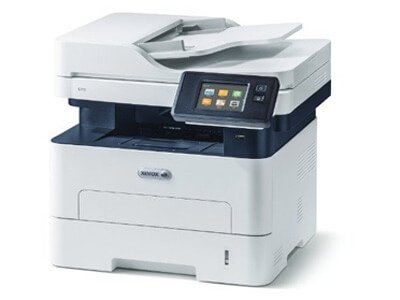 Colour multifunction printer with automatic document feeder and touchscreen control panel