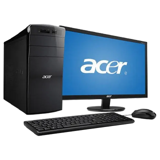 Business desktop tower with monitor, keyboard and mouse supplied by Rudraksh Industries in India