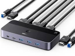 KVM switch hardware used for centralized desktop and workstation management, supplied by Rudraksh Industries in India